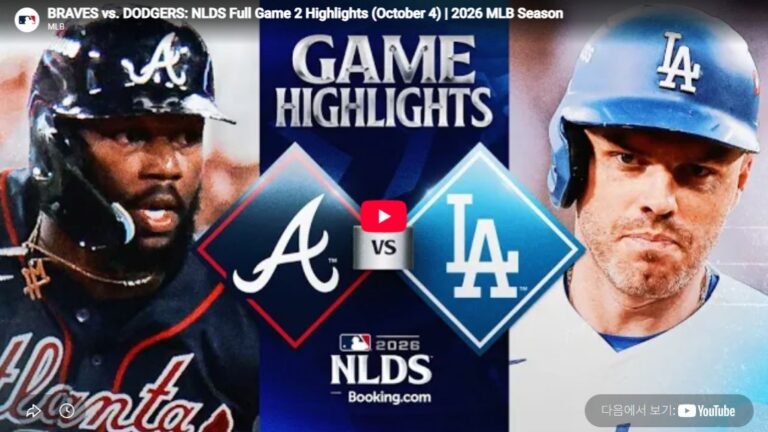 애틀랜타 vs LA다저스 NL 디비전 시리즈 2차전 하이라이트