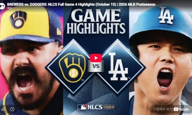 밀워키 vs LA다저스 NLCS 4차전
