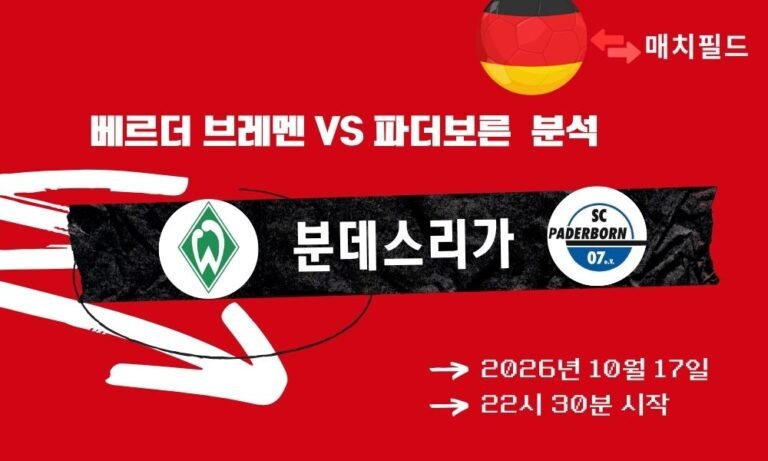 베르더 브레멘 vs 파더보른 분데스리가 분석