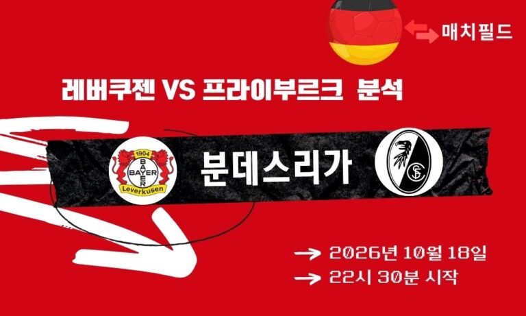 레버쿠젠 vs 프라이부르크 분데스리가 분석