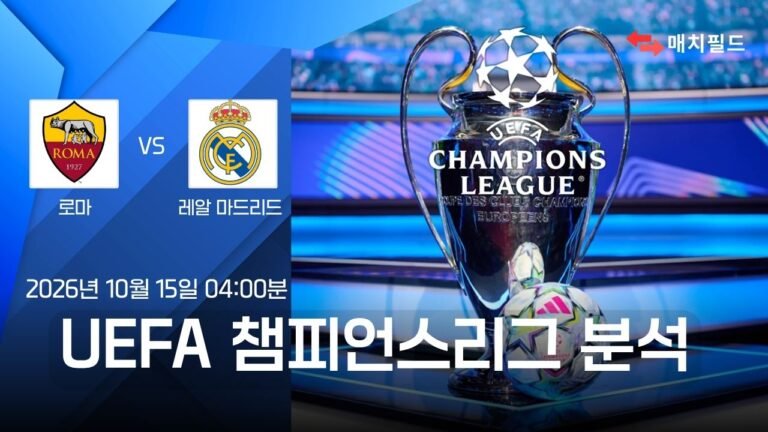 로마 vs 레알 마드리드 챔피언스리그 분석