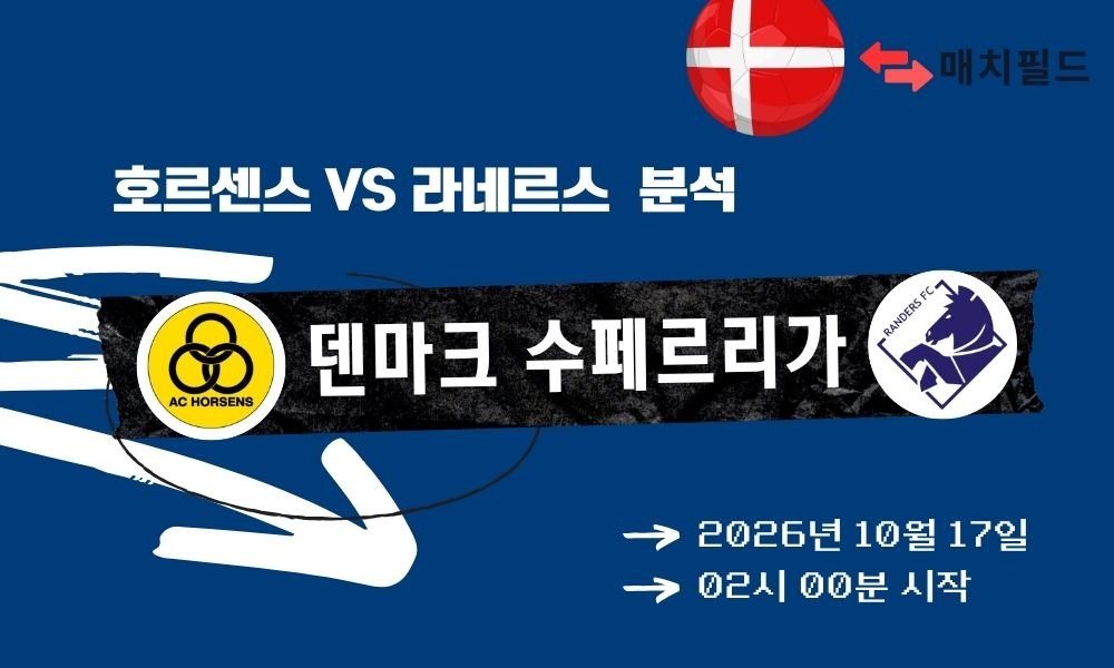 호르센스 vs 라네르스 덴마크 수페르리가 분석