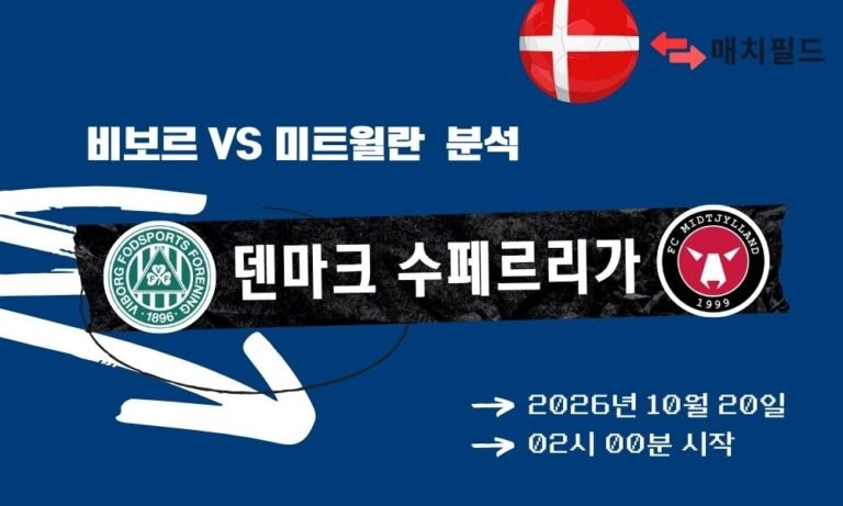비보르 vs 미트윌란 덴마크 수페르리가 분석