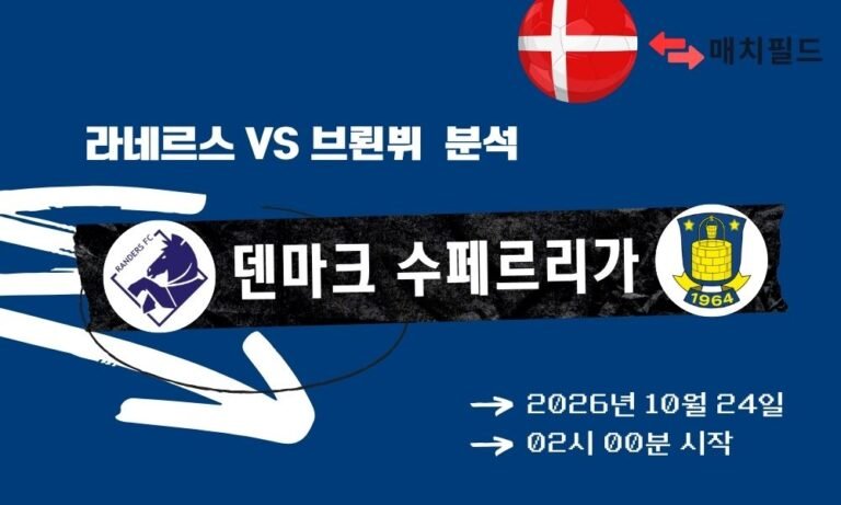 라네르스 vs 브뢴뷔 덴마크 수페르리가 분석