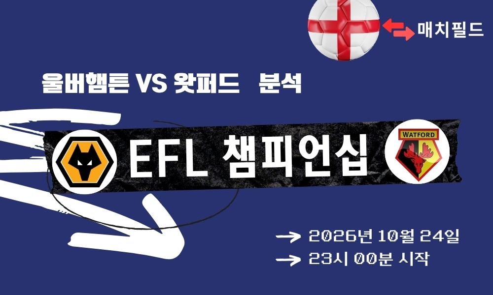울버햄튼 vs 왓퍼드 EFL 챔피언십 분석