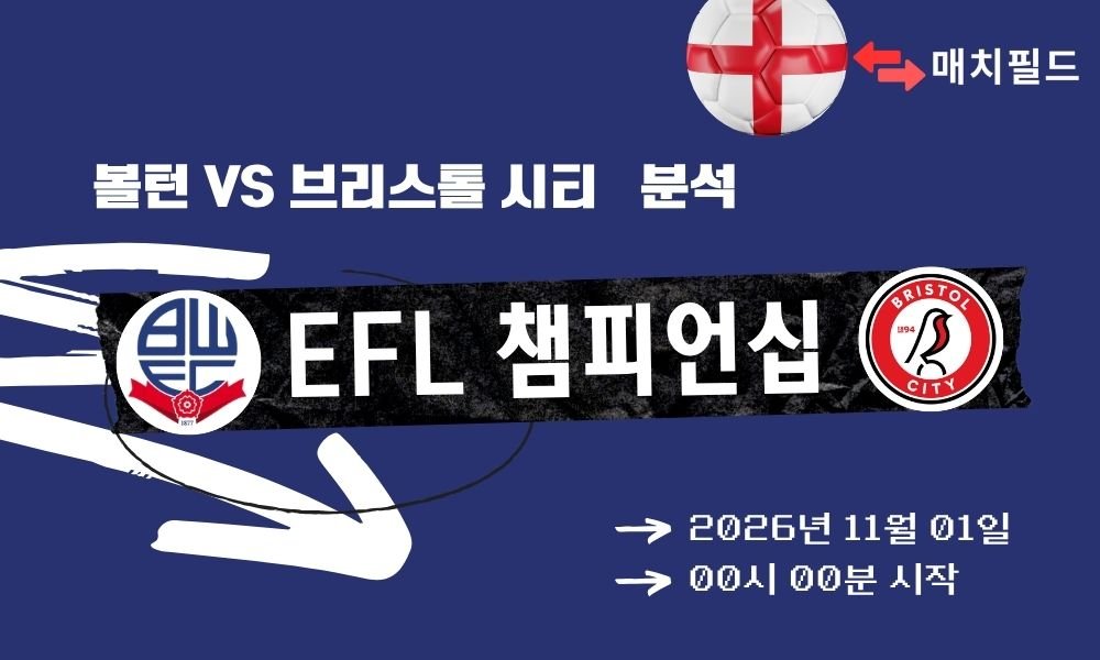 볼턴 vs 브리스톨 시티 EFL 챔피언십 분석