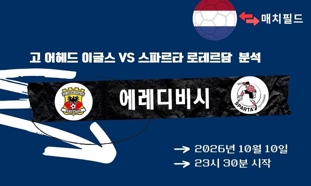 2026년 10월 10일 고 어헤드 이글스 vs 스파르타 로테르담 에레디비시 분석