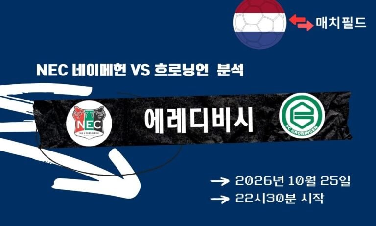 NEC 네이메헌 vs 흐로닝언 에레디비시 분석