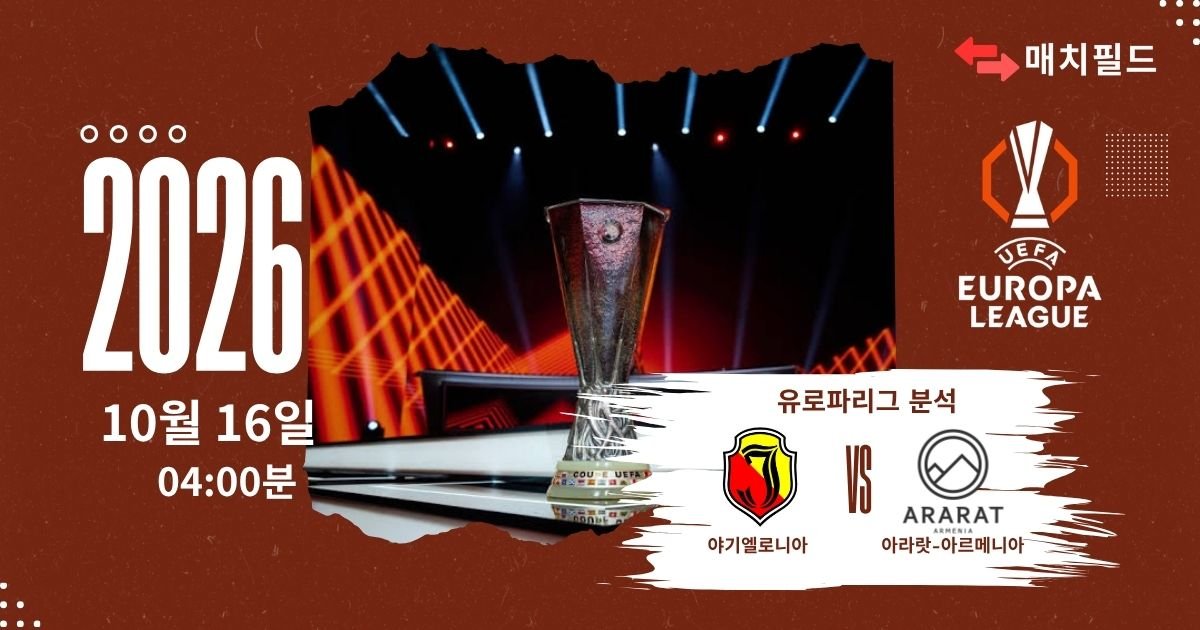 야기엘로니아 vs 아라랏-아르메니아 UEFA 유로파리그 분석