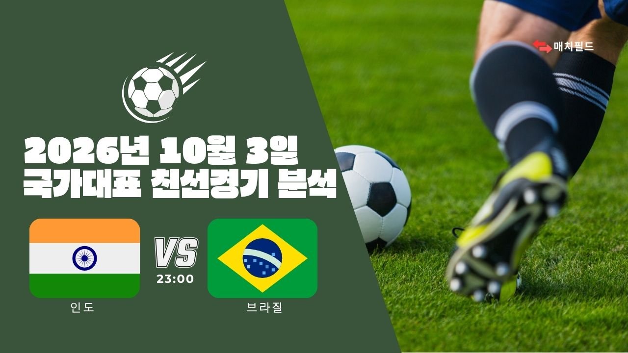 2026년 10월 3일 인도 vs 브라질 국가대표 친선경기 분석