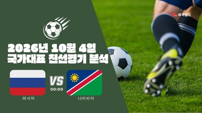 2026년 10월 4일 러시아 vs 나미비아 국가대표 친선경기 분석
