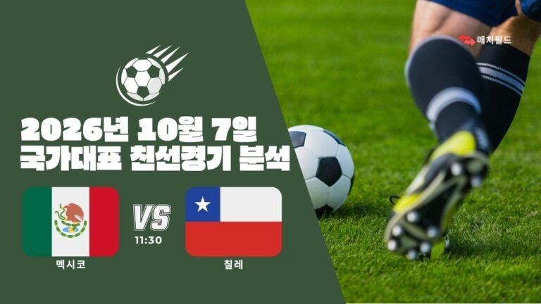 2026년 10월 7일 멕시코 vs 칠레 국가대표 친선경기 분석