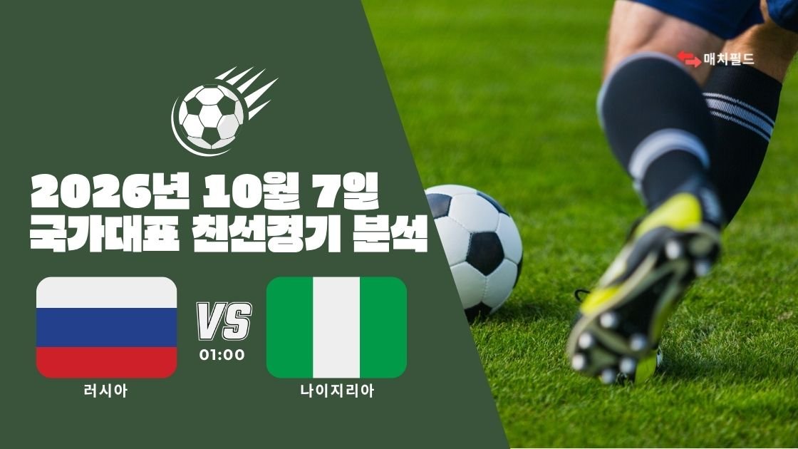 2026년 10월 7일 러시아 vs 나이지리아 국가대표 친선경기 분석