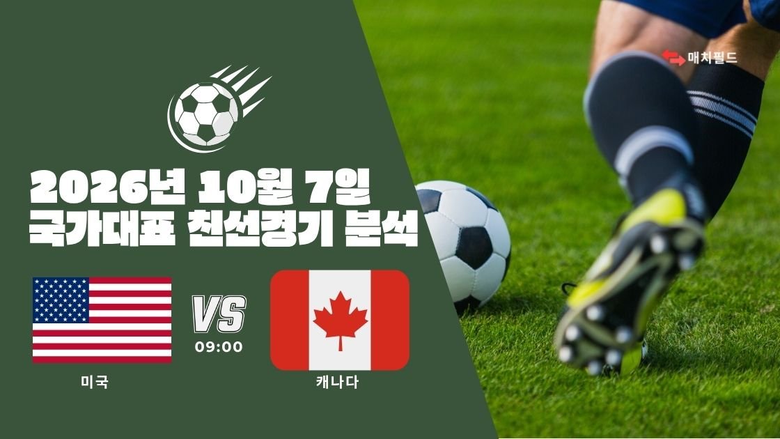 2026년 10월 7일 미국 vs 캐나다 국가대표 친선경기 분석
