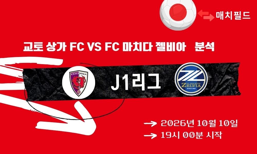 2026년 10월 10일 교토 상가 FC vs FC 마치다 젤비아 J1리그 분석