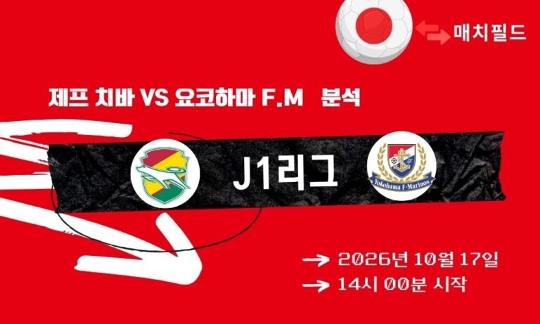 제프 치바 vs 요코하마 F.M J1리그 분석