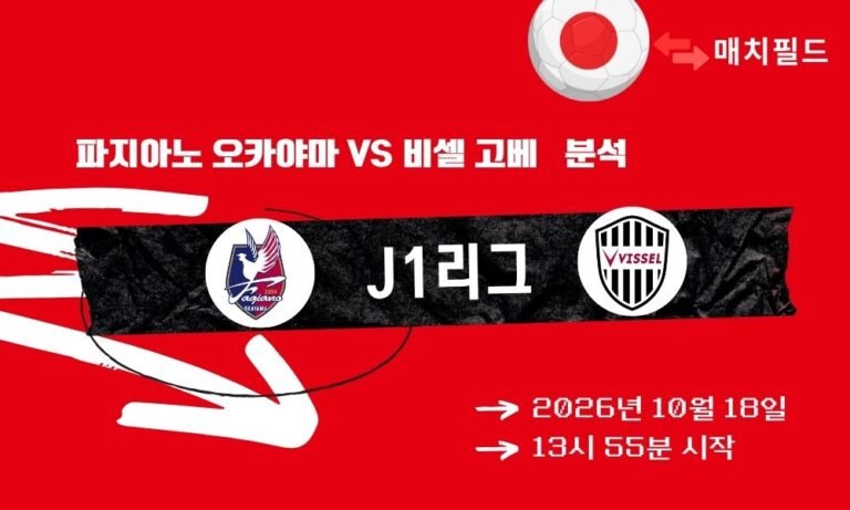 파지아노 오카야마 vs 비셀 고베 J1리그 분석