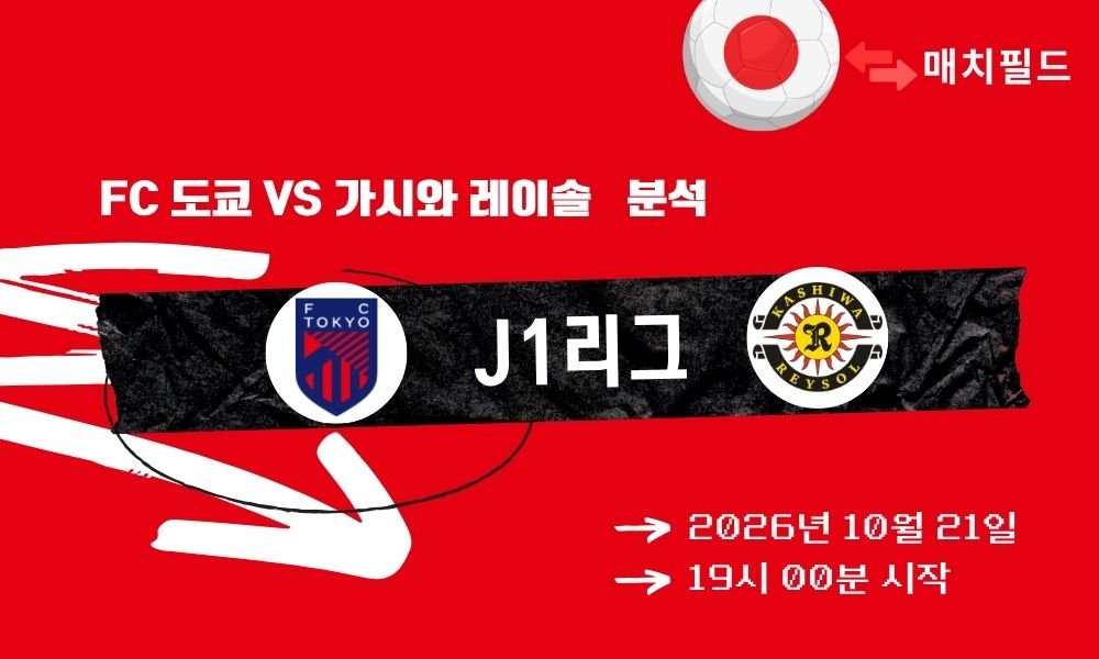 FC 도쿄 vs 가시와 레이솔 J1리그 분석