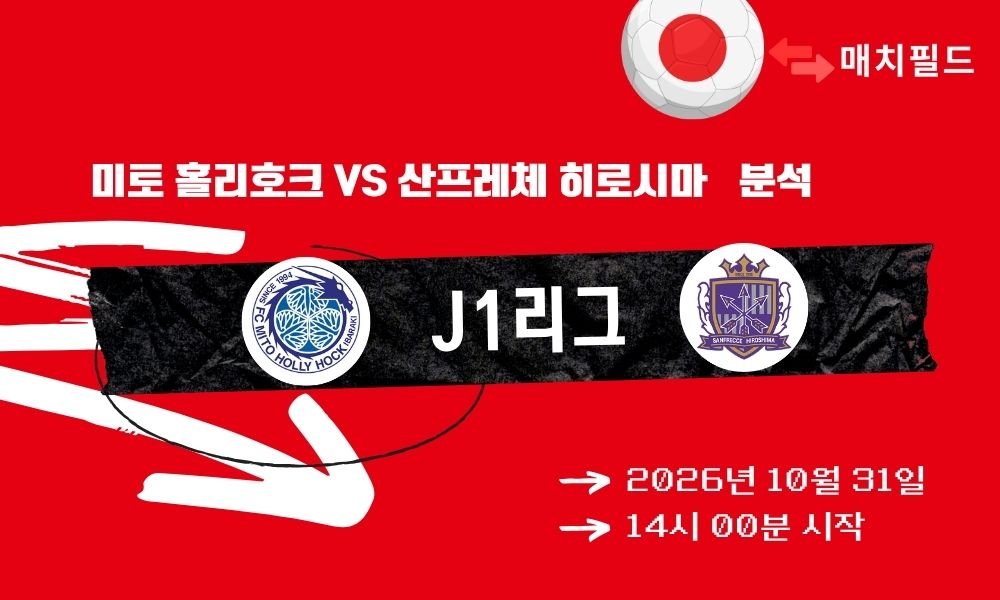 미토 홀리호크 vs 산프레체 히로시마 J1리그 분석