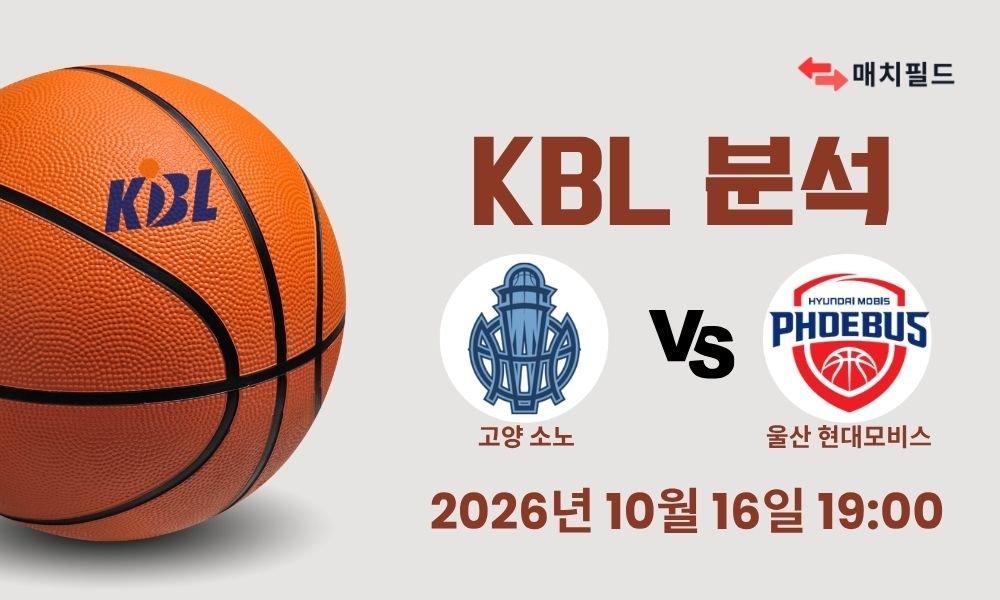 2026년 10월 16일 고양 소노 vs 울산 현대모비스 KBL 분석