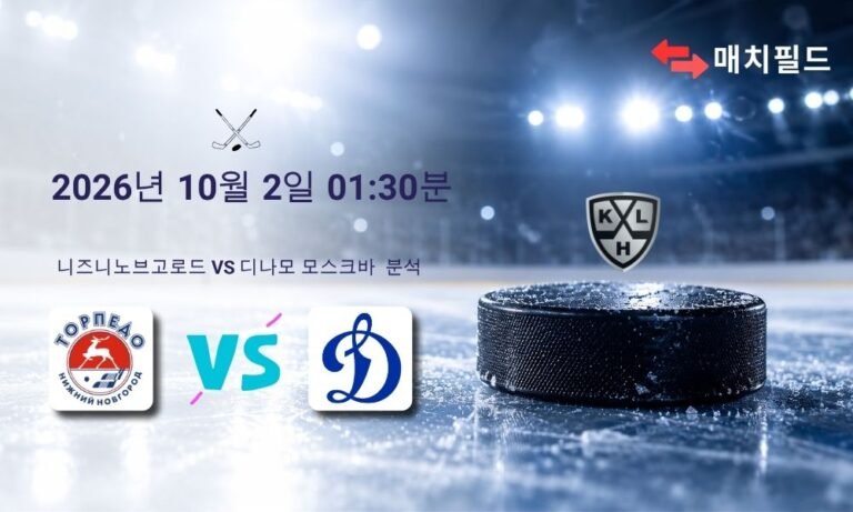 2026년 10월 2일 니즈니노브고로드 vs 디나모 모스크바 KHL 분석