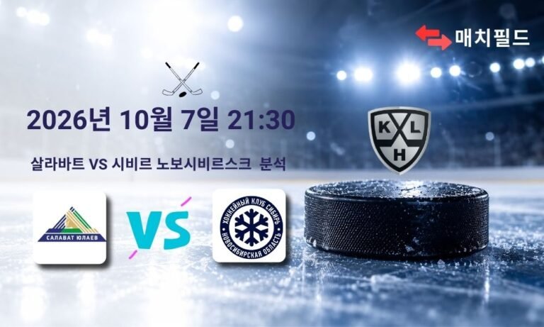 2026년 10월 7일 살라바트 vs 시비르 노보시비르스크 KHL 분석