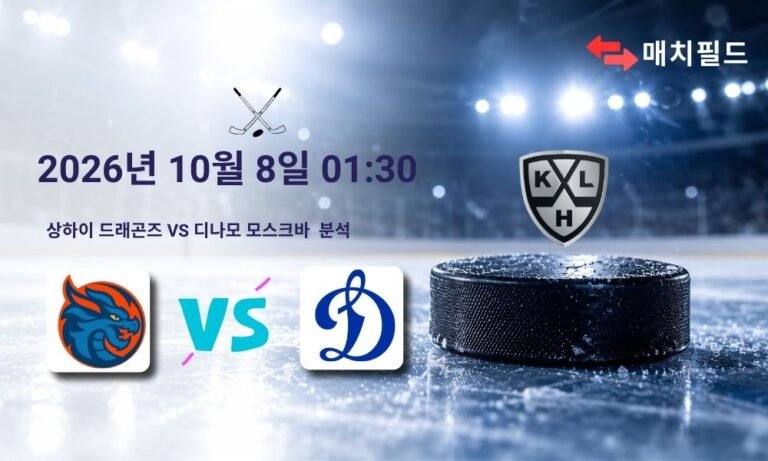 2026년 10월 8일 상하이 드래곤즈 vs 디나모 모스크바 KHL 분석