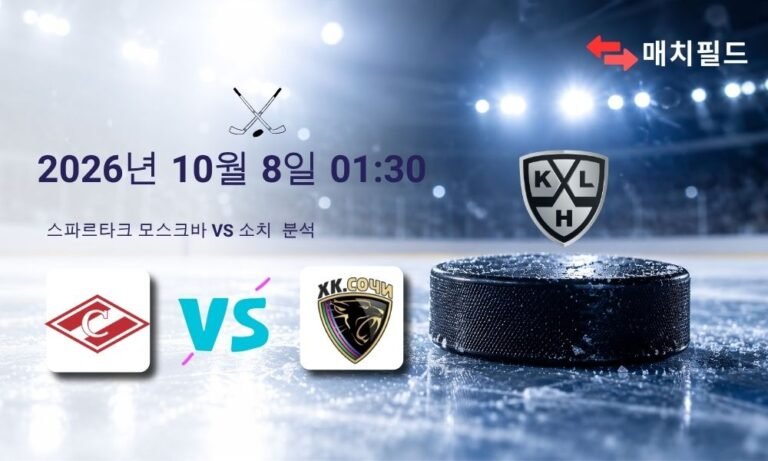 2026년 10월 8일 스파르타크 모스크바 vs 소치 KHL 분석