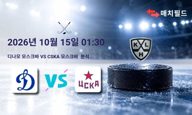 2026년 10월 15일 디나모 모스크바 vs CSKA 모스크바 KHL 분석