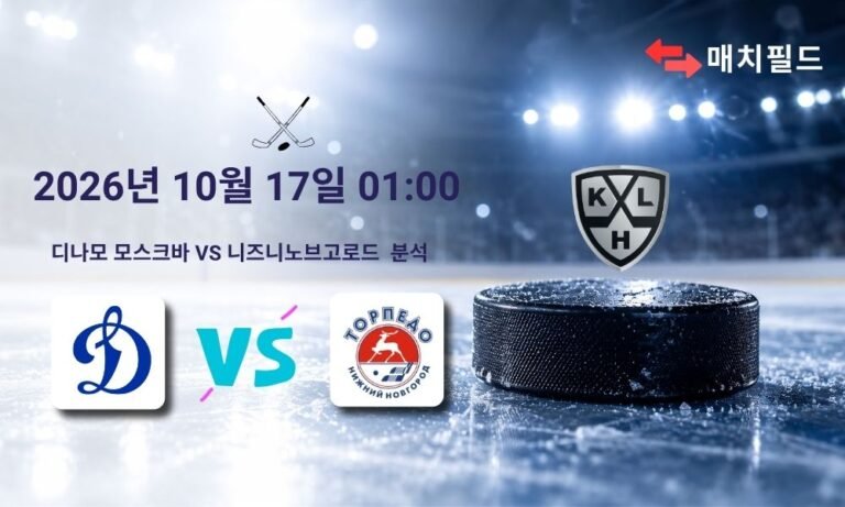 2026년 10월 17일 디나모 모스크바 vs 니즈니노브고로드 KHL 분석