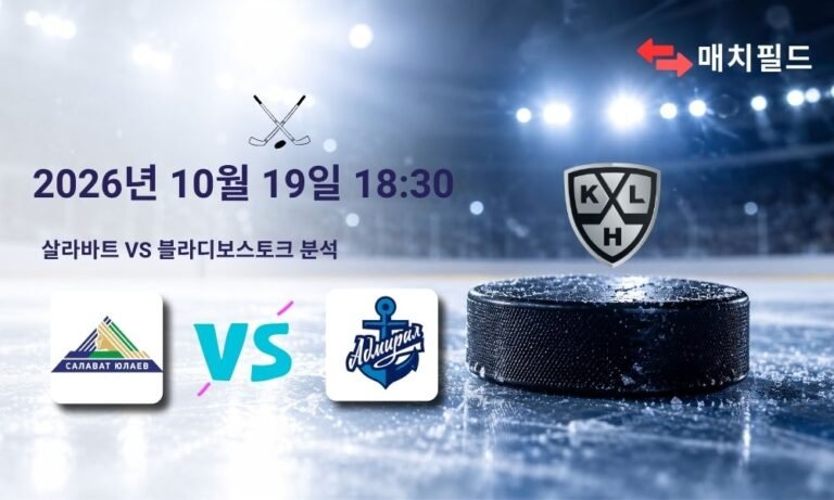 2026년 10월 19일 살라바트 vs 블라디보스토크 KHL 분석