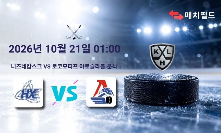 2026년 10월 21일 니즈네캄스크 vs 로코모티프 야로슬라블 KHL 분석