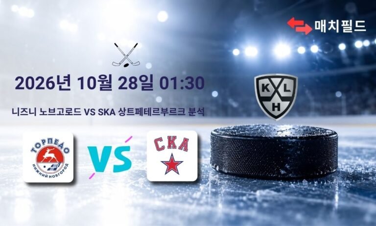 2026년 10월 28일 니즈니 노브고로드 vs SKA 상트페테르부르크 KHL 분석