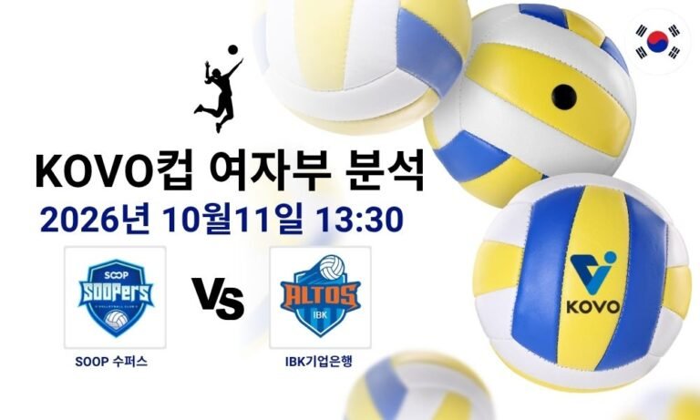 2026년 10월 11일 SOOP 수퍼스 vs IBK기업은행 KOVO 컵대회 여자부 분석