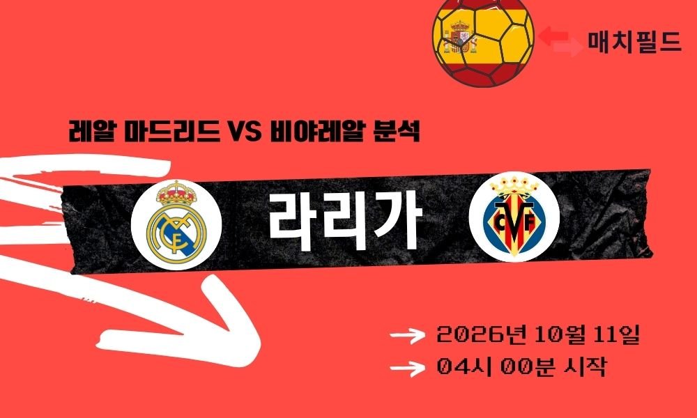 2026년 10월 11일 레알 마드리드 vs 비야레알 라리가 분석