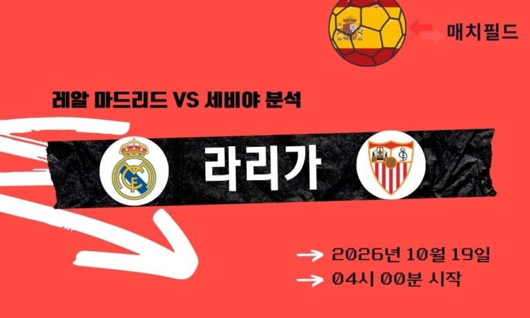 레알 마드리드 vs 세비야 라리가 분석