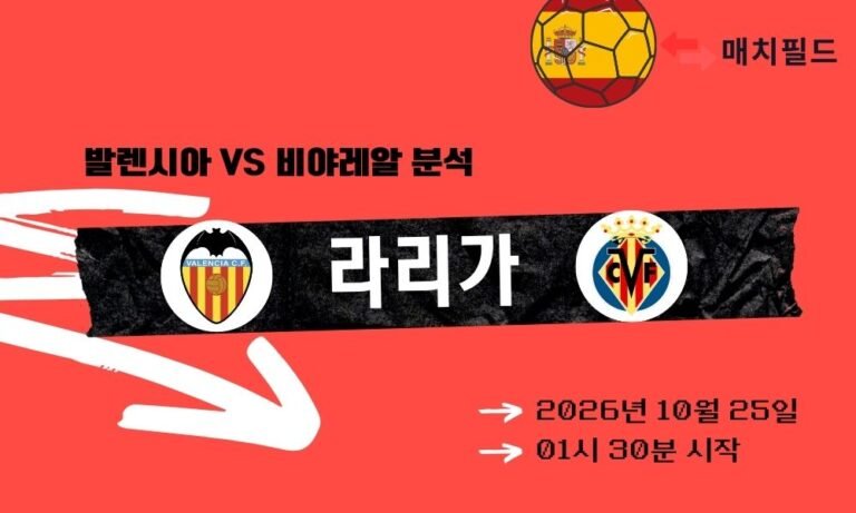 발렌시아 vs 비야레알 라리가 분석