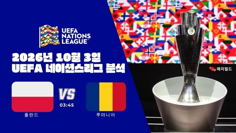 2026년 10월 3일 폴란드 vs 루마니아 UEFA 네이션스리그 분석
