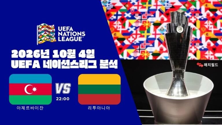 2026년 10월 4일 아제르바이잔 vs 리투아니아 UEFA 네이션스리그 분석