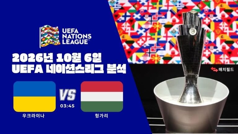 2026년 10월 6일 우크라이나 vs 헝가리 UEFA 네이션스리그 분석