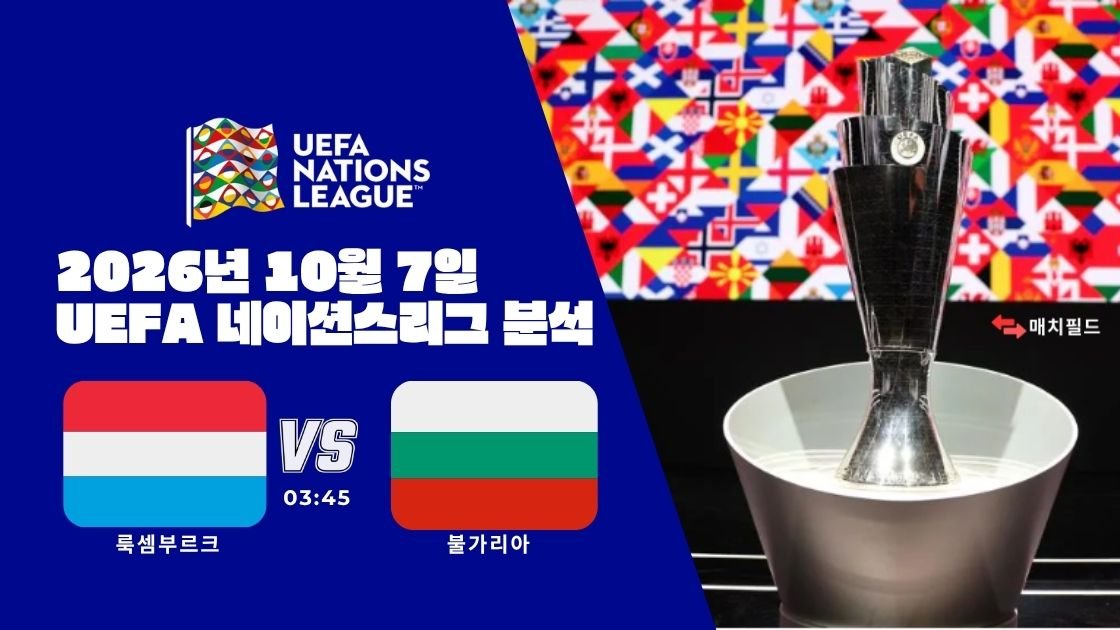 2026년 10월 7일 룩셈부르크 vs 불가리아 UEFA 네이션스리그 분석