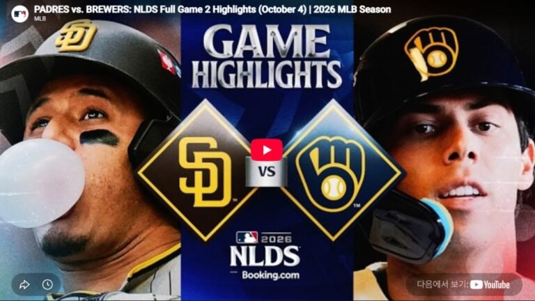 샌디에이고 vs 밀워키 NL 디비전 시리즈 2차전 하이라이트