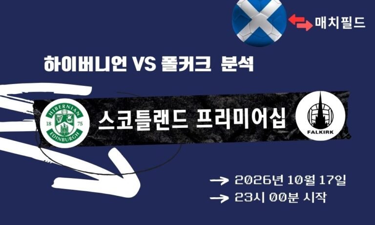 하이버니언 vs 폴커크 스코틀랜드 프리미어십 분석