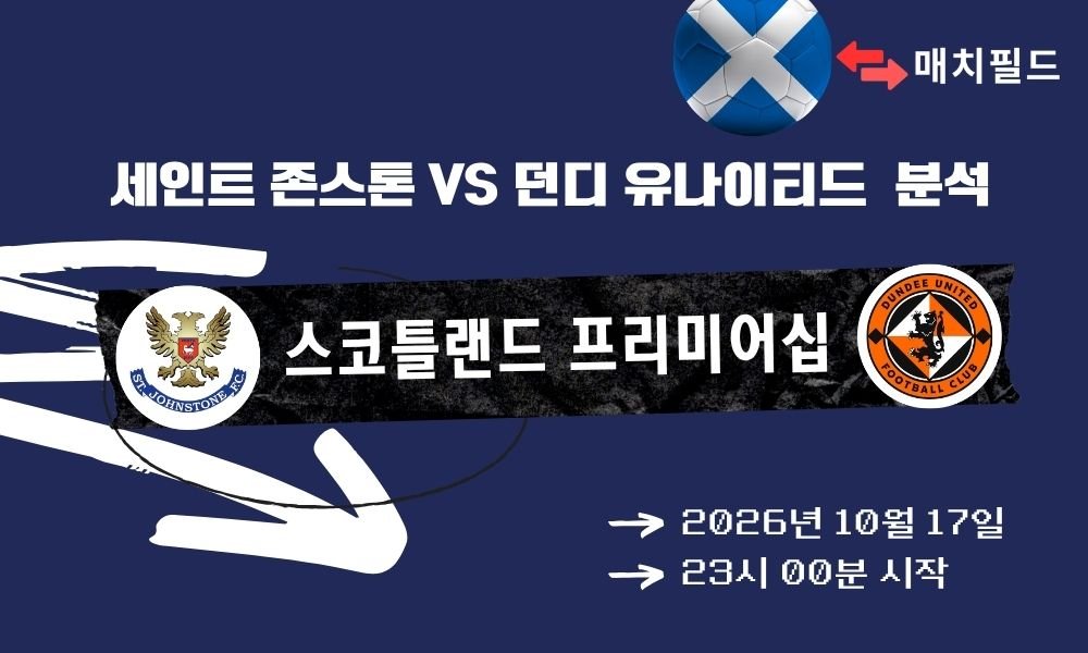 세인트 존스톤 vs 던디 유나이티드 스코틀랜드 프리미어십 분석
