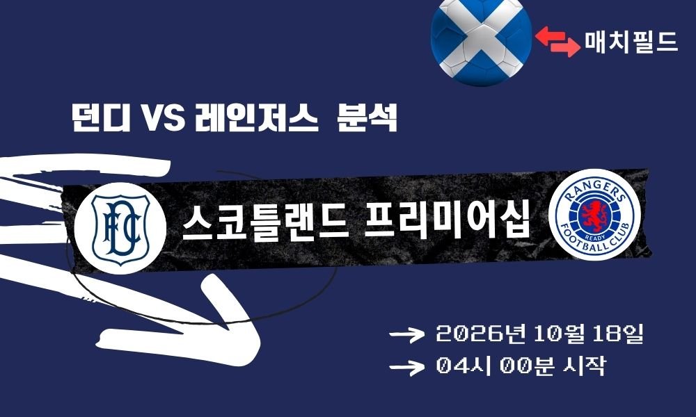 던디 vs 레인저스 스코틀랜드 프리미어십 분석