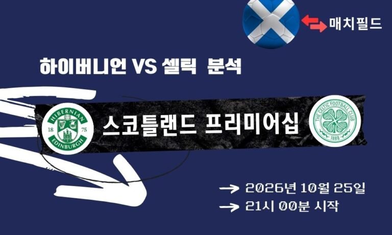 하이버니언 vs 셀틱 스코틀랜드 프리미어십 분석