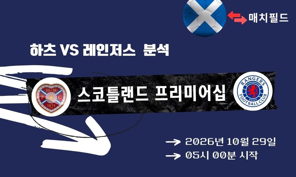 하츠 vs 레인저스 스코틀랜드 프리미어십 분석