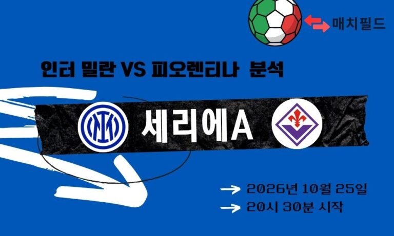 인터 밀란 vs 피오렌티나 세리에A 분석