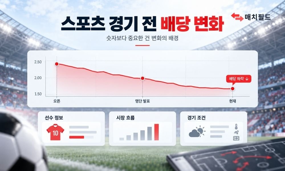 스포츠 경기 전 배당 변화 분석 이미지