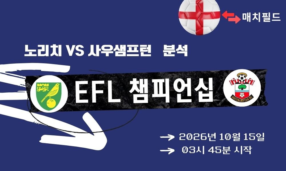 노리치 vs 사우샘프턴 EFL 챔피언십 분석